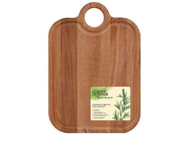 Доска разделочная Sugar&Spice Rosemary 34х24см с круглой ручкой деревянная